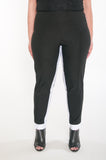 Black and white trimmed ankle pant