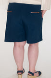Navy two pocket trouser shorts